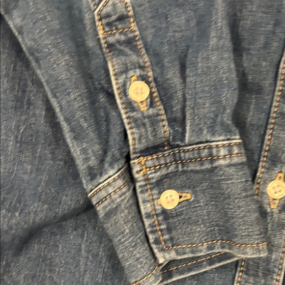 Ann Taylor Blue Denim Shirt - Picture 4 of 6